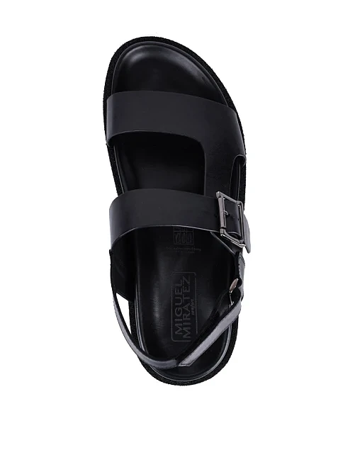 Чоловічі сандалі Miguel Miratez шкіряні чорні - фото 5 - Miraton