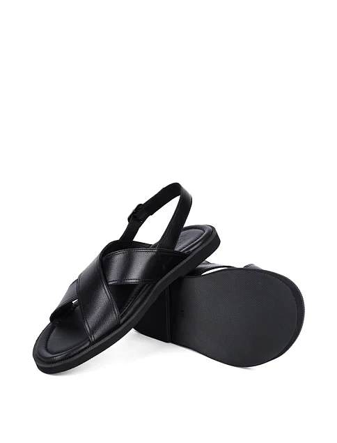 Чоловічі сандалі Miguel Miratez шкіряні чорні - фото 2 - Miraton