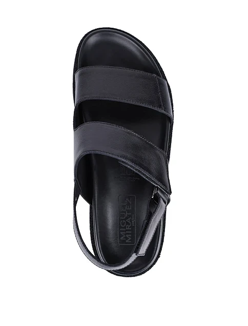 Чоловічі сандалі Miguel Miratez шкіряні чорні - фото 5 - Miraton
