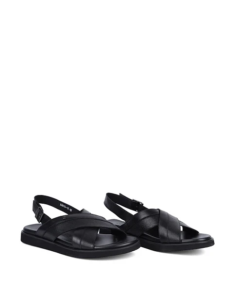 Чоловічі сандалі Miguel Miratez шкіряні чорні - фото 3 - Miraton