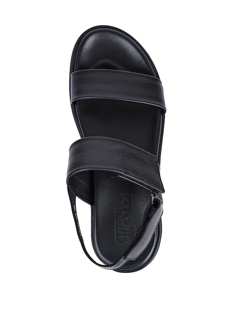 Чоловічі сандалі Miguel Miratez шкіряні чорні - фото 5 - Miraton