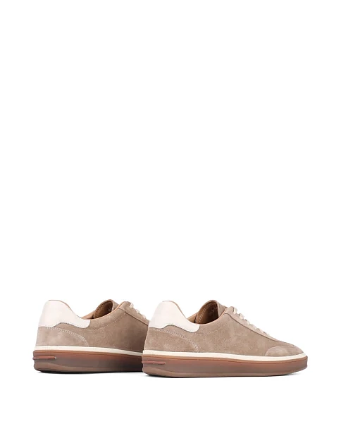 Мужские кеды MIRATON замшевые бежевые - фото 4 - Miraton