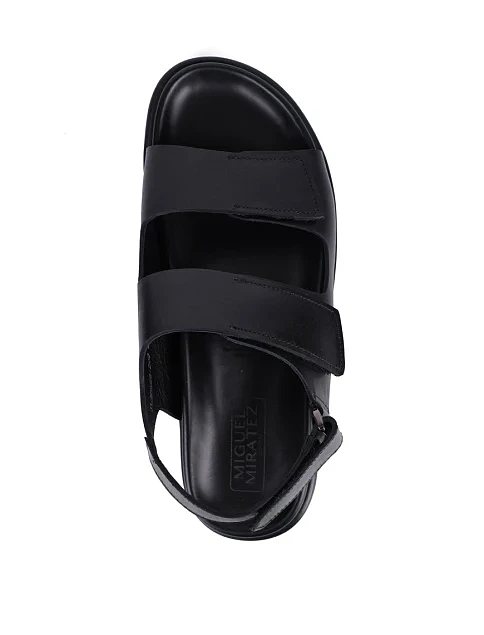 Чоловічі сандалі Miguel Miratez шкіряні чорні - фото 5 - Miraton