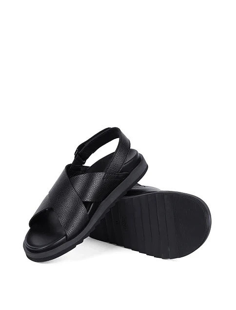 Чоловічі сандалі Miguel Miratez шкіряні чорні - фото 2 - Miraton