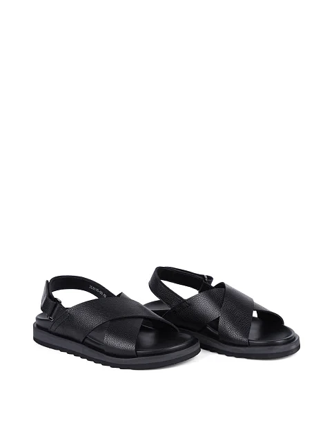 Чоловічі сандалі Miguel Miratez шкіряні чорні - фото 3 - Miraton