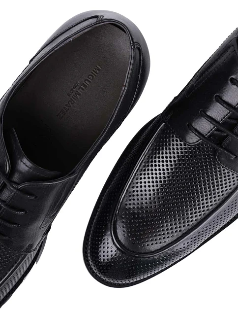 Мужские туфли Miguel Miratez кожаные черные - фото 5 - Miraton