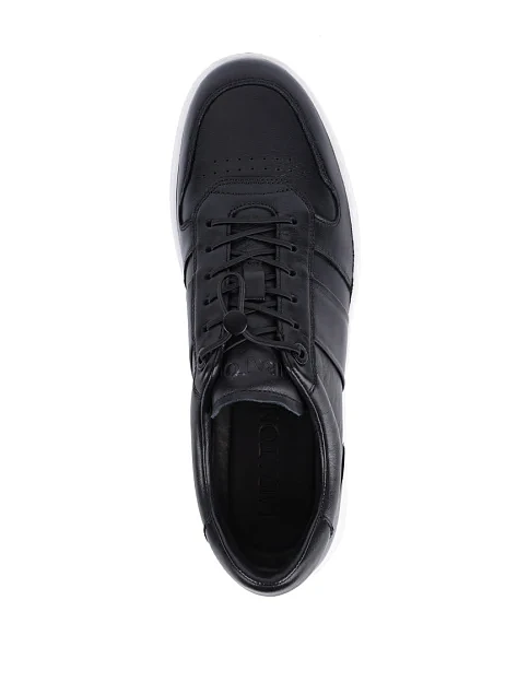 Чоловічі кеди MIRATON шкіряні чорні - фото 5 - Miraton