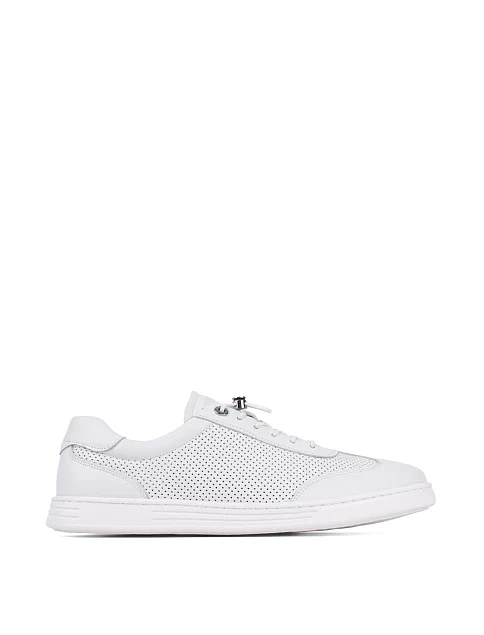 Мужские кеды MIRATON кожаные белые - фото 1 - Miraton