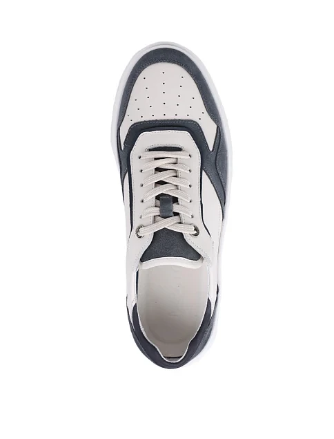 Чоловічі кеди MIRATON шкіряні біло-сірі - фото 5 - Miraton