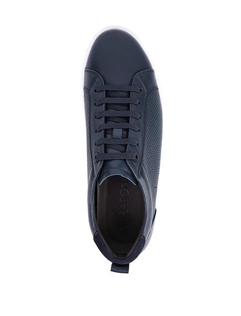 Мужские кеды MIRATON кожаные синие - фото 5 - Miraton