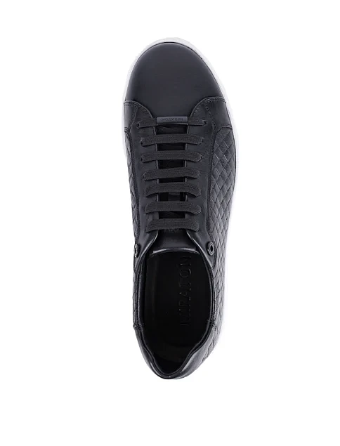 Мужские кеды MIRATON кожаные черные - фото 5 - Miraton