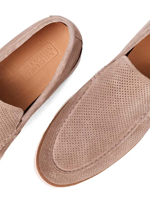 Мужские туфли Miguel Miratez замшевые бежевые - фото 5 - Miraton