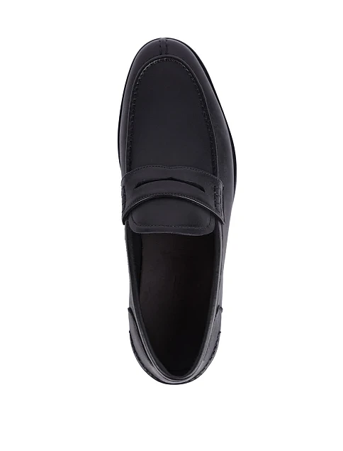 Мужские туфли лоферы Miguel Miratez кожаные черные - фото 5 - Miraton