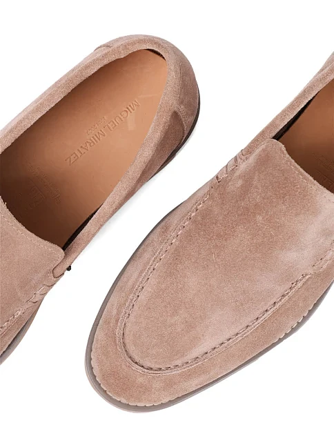 Мужские туфли Miguel Miratez замшевые бежевые - фото 5 - Miraton