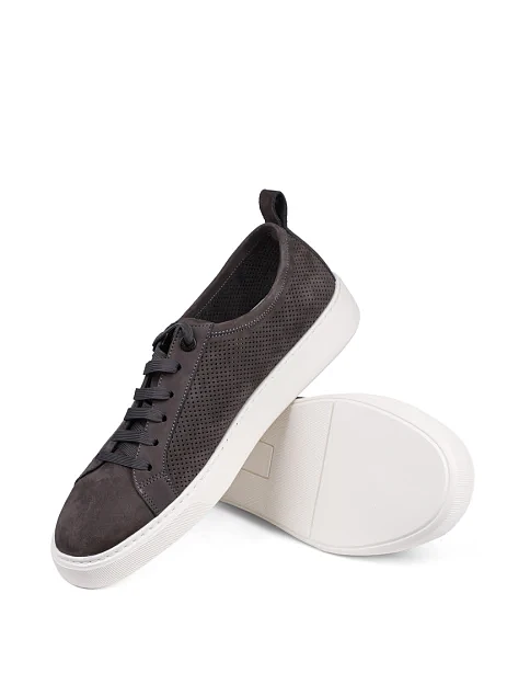 Чоловічі кеди MIRATON з нубуку сірі - фото 2 - Miraton