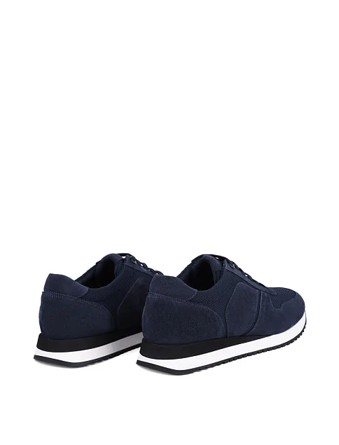 Мужские кроссовки MIRATON замшевые синие - фото 4 - Miraton