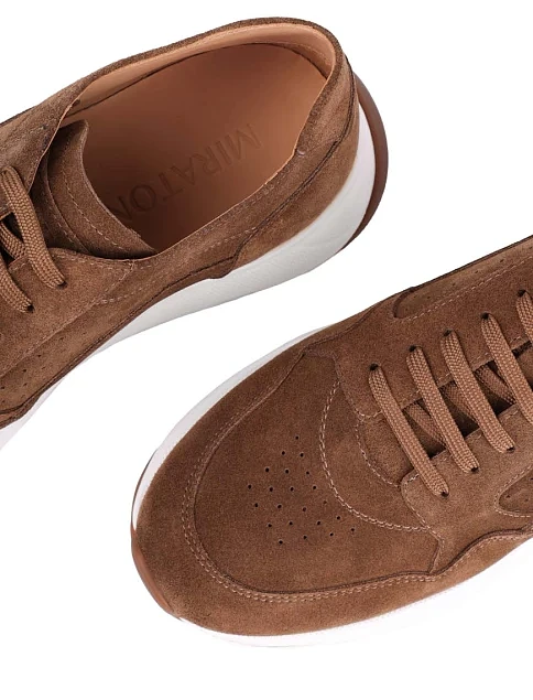 Чоловічі кросівки MIRATON замшеві бежеві - фото 6 - Miraton