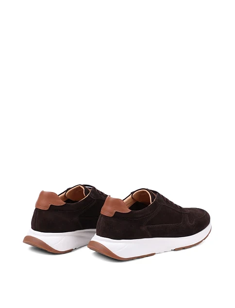 Мужские кроссовки MIRATON замшевые коричневые - фото 4 - Miraton