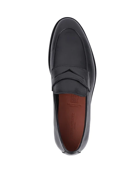 Мужские туфли лоферы Miguel Miratez кожаные черные - фото 2 - Miraton