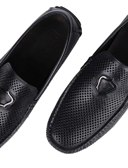 Чоловічі мокасини Miguel Miratez шкіряні чорні - фото 5 - Miraton