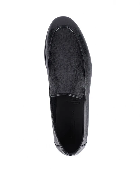 Мужские туфли лоферы Miguel Miratez кожаные черные - фото 2 - Miraton