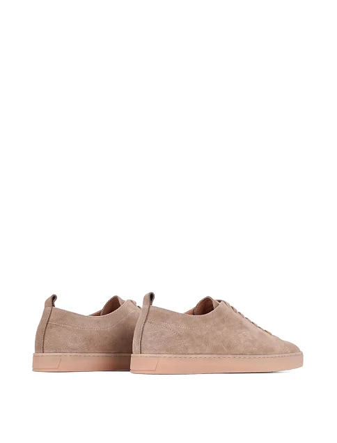 Мужские кеды MIRATON замшевые бежевые - фото 5 - Miraton