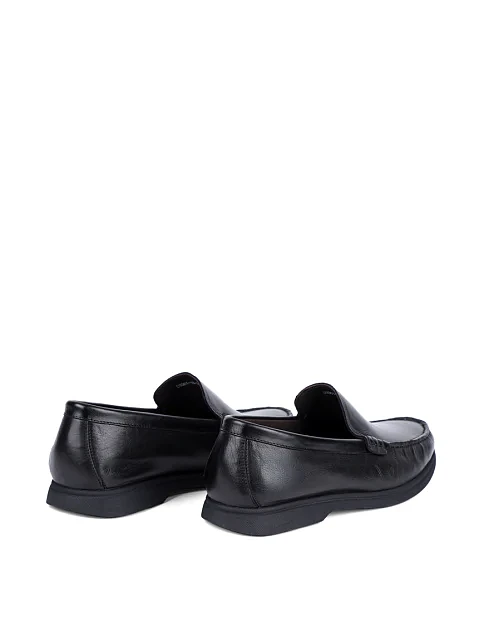 Мужские туфли лоферы Miguel Miratez кожаные черные - фото 4 - Miraton