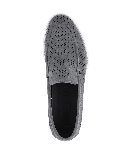 Мужские туфли лоферы Miguel Miratez замшевые серые - фото 5 - Miraton