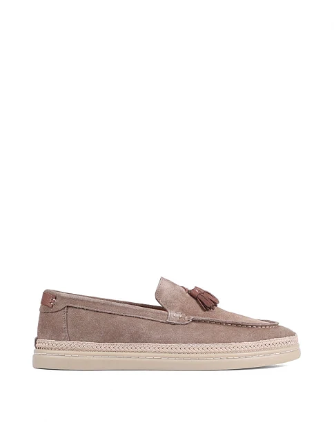 Чоловічі туфлі лофери Miguel Miratez бежеві замшеві - фото 2 - Miraton