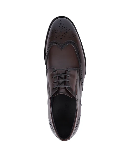 Мужские туфли Miguel Miratez кожаные коричневые - фото 2 - Miraton