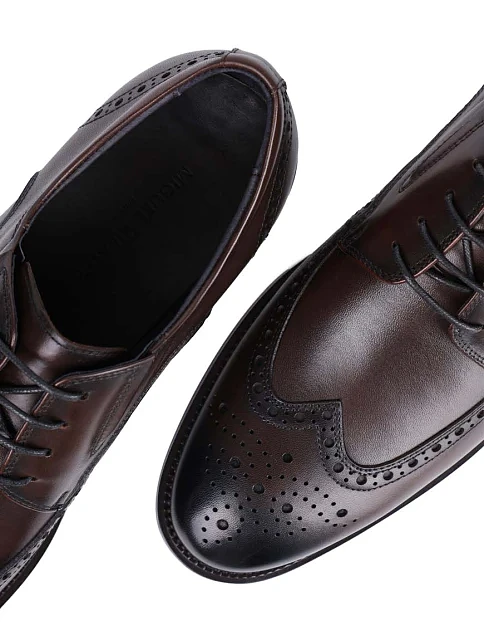 Мужские туфли Miguel Miratez кожаные коричневые - фото 5 - Miraton
