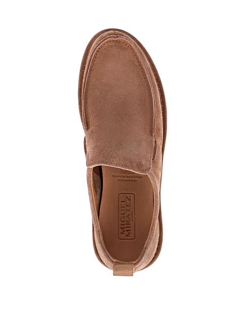 Мужские туфли лоферы Miguel Miratez замшевые бежевые - фото 5 - Miraton
