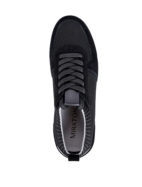 Чоловічі кеди MIRATON замшеві чорні - фото 5 - Miraton