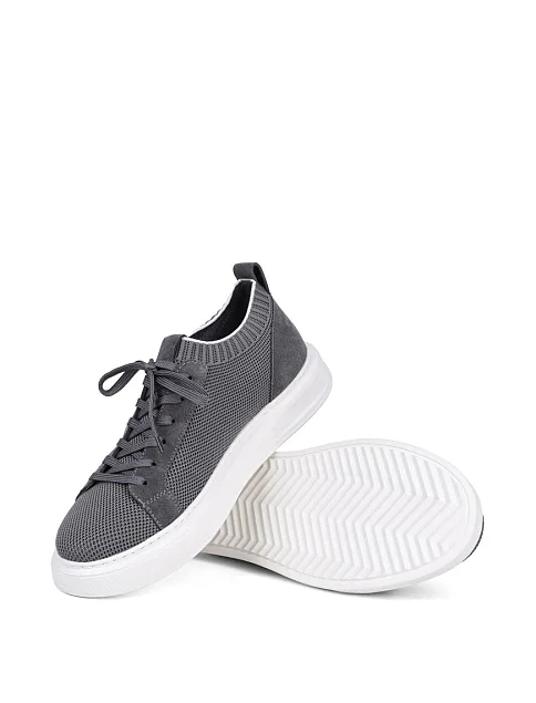 Чоловічі кеди MIRATON замшеві сірі - фото 2 - Miraton