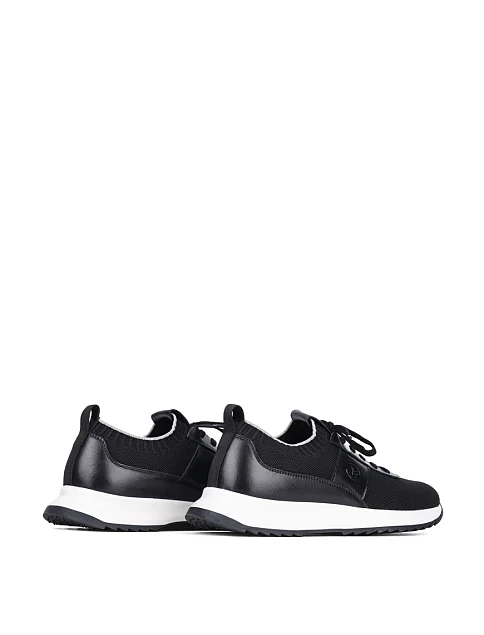 Мужские кроссовки MIRATON тканевые черные - фото 4 - Miraton