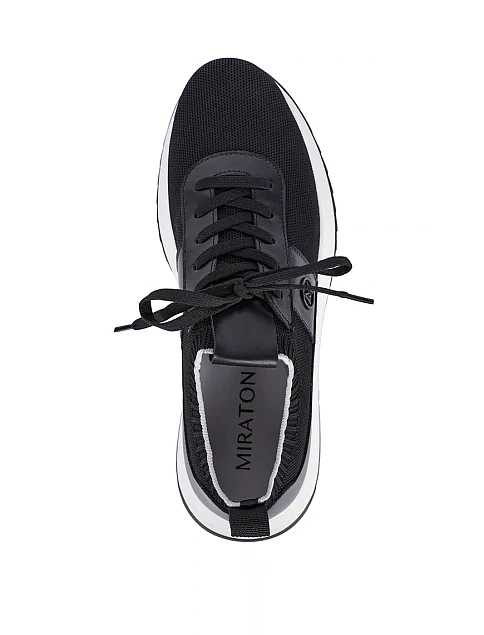 Мужские кроссовки MIRATON тканевые черные - фото 5 - Miraton