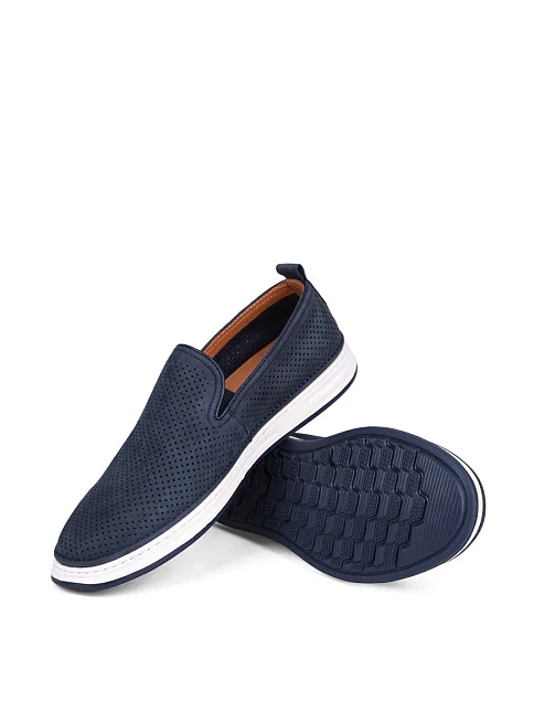 Чоловічі сліпони Miguel Miratez з нубуку сині - фото 2 - Miraton