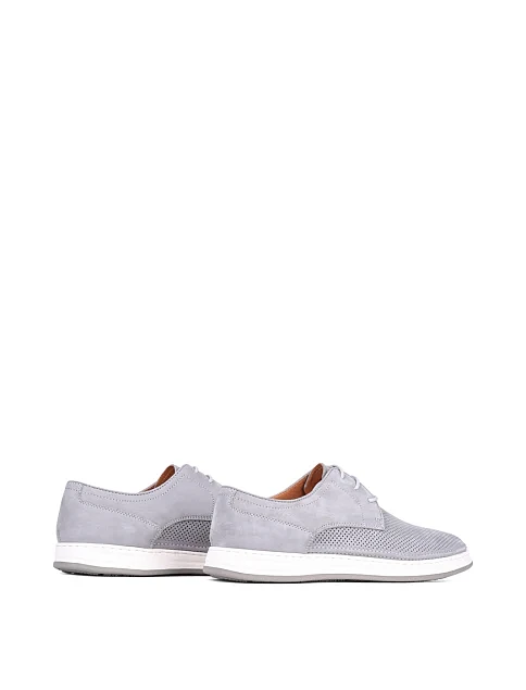 Мужские туфли Miguel Miratez из нубука серые - фото 4 - Miraton