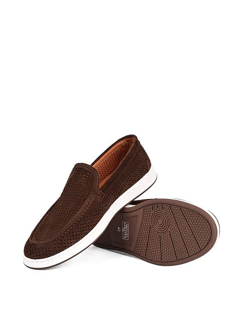 Мужские туфли Miguel Miratez замшевые коричневые - фото 2 - Miraton