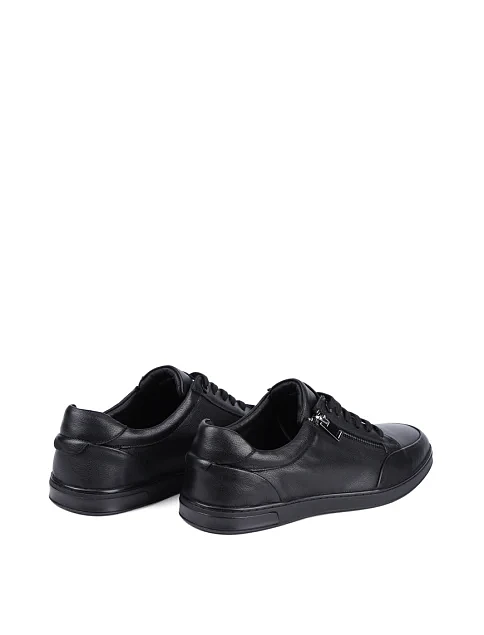 Чоловічі кеди MIRATON шкіряні чорні - фото 4 - Miraton