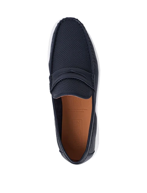 Мужские туфли Miguel Miratez кожаные синие - фото 5 - Miraton