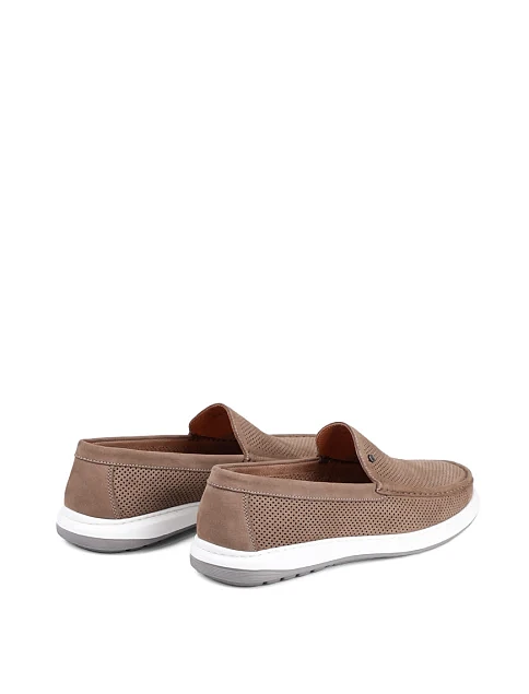 Мужские туфли лоферы Miguel Miratez из нубука зеленые - фото 4 - Miraton