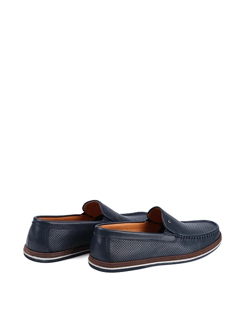 Мужские туфли Miguel Miratez кожаные синие - фото 4 - Miraton