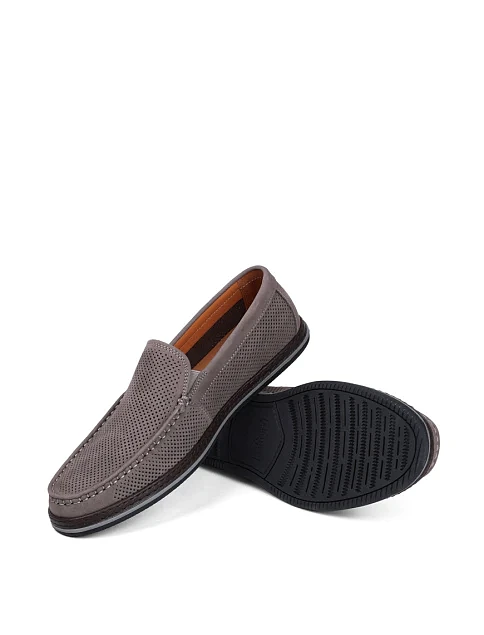 Мужские туфли Miguel Miratez из нубука серые - фото 2 - Miraton