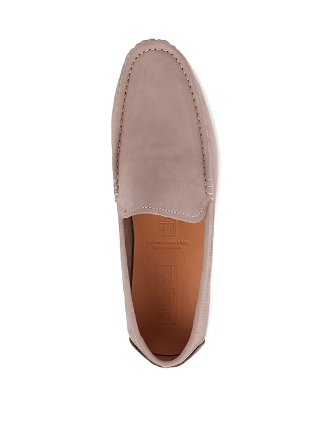 Мужские туфли Miguel Miratez из нубука бежевые - фото 2 - Miraton