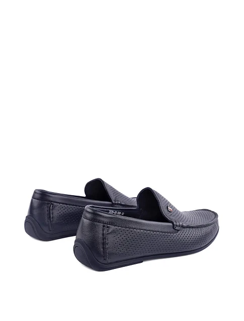 Мужские мокасины Miguel Miratez кожаные синие - фото 3 - Miraton