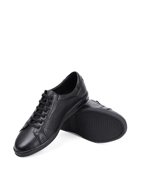 Мужские кеды Miguel Miratez кожаные черные - фото 2 - Miraton