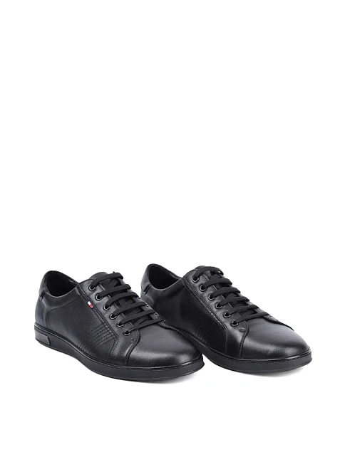 Мужские кеды Miguel Miratez кожаные черные - фото 3 - Miraton