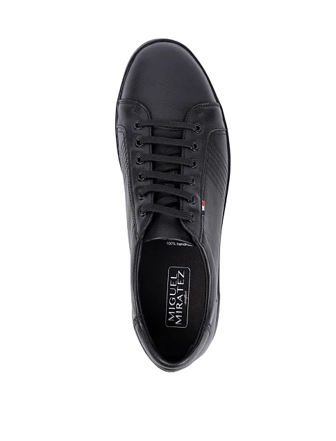 Мужские кеды Miguel Miratez кожаные черные - фото 5 - Miraton