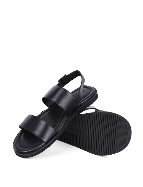 Чоловічі сандалі Miguel Miratez шкіряні чорні - фото 2 - Miraton